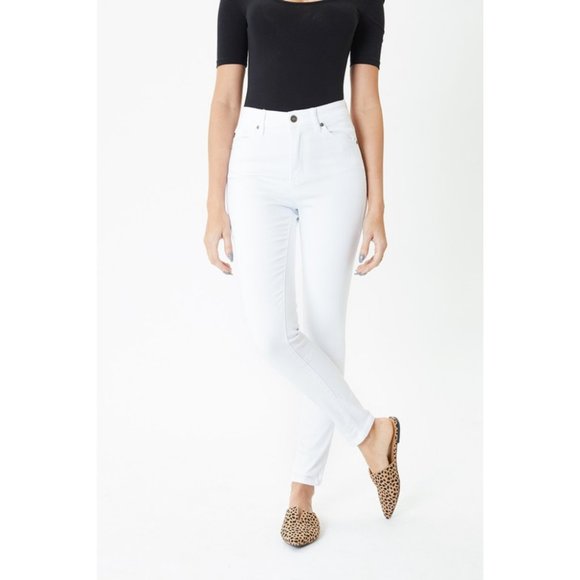 White Gemma High Rise Skinny Jeans {KanCan} - Picture 2 of 10
